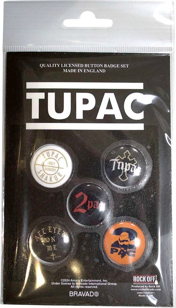 Tupac - All Eyez On Me Badge/button - Set van 5 - Multicolours