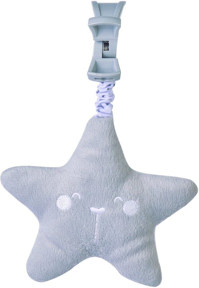 Saro Hangfiguur Met Geluid Ster 21 Cm Polyester Grijs