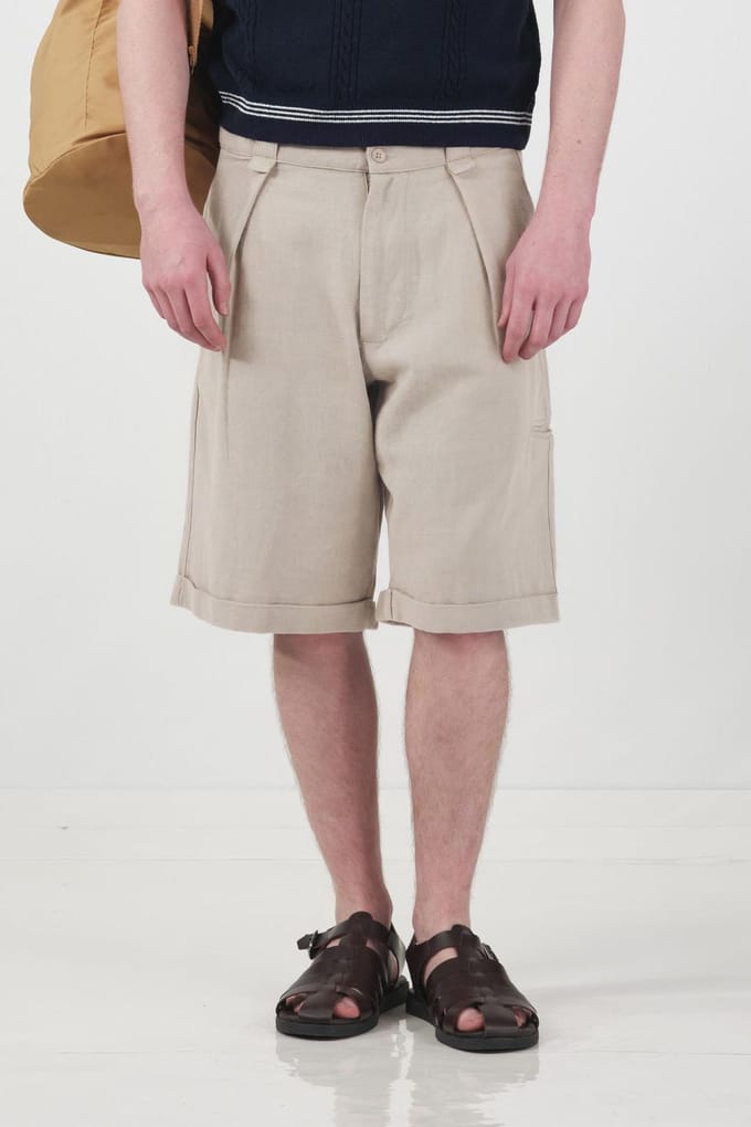 Hoge Taille Brede Pantalon Korte Broek met Zakken