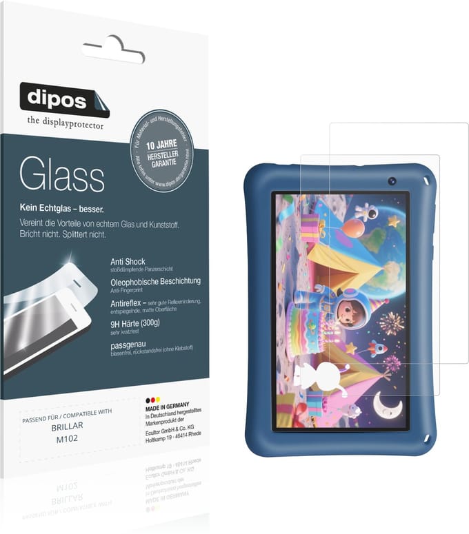 dipos – 2x Matte Pantserfolie geschikt voor BRILLAR M102 | 9H Screenprotector