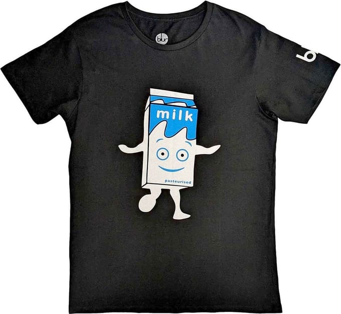 Blur - Milky Heren T-shirt - L - Zwart