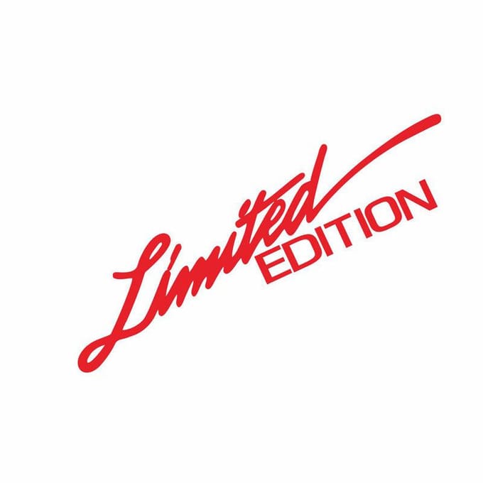 Autocollant réfléchissant au laser Édition Limitée pour voiture autocollant lettre anglaise moto électrique autocollant décoratif rouge