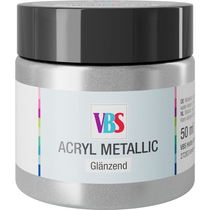 VBS Acryl metallic - Antiekzilver