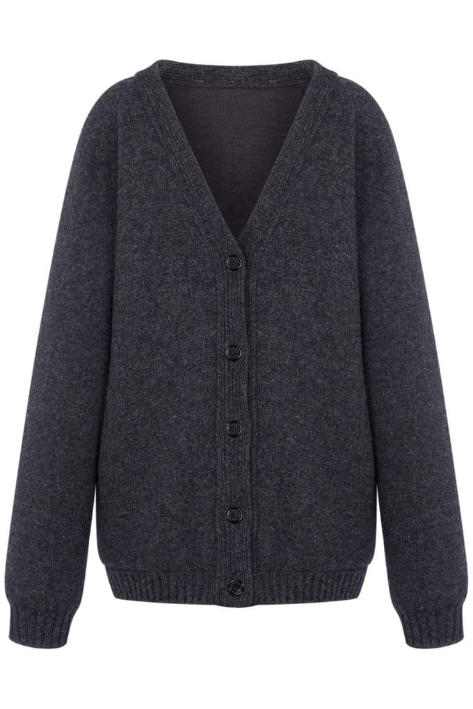 Moschino Oversized Cardigan In 100% Enlarge Shetland Grey Taglia: 40 | Giacche Outlet | Donna | Grigio