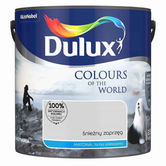 Dulux Kolory Świata - Latex Verf - 2,5L - Mat - Sneeuwhondenren