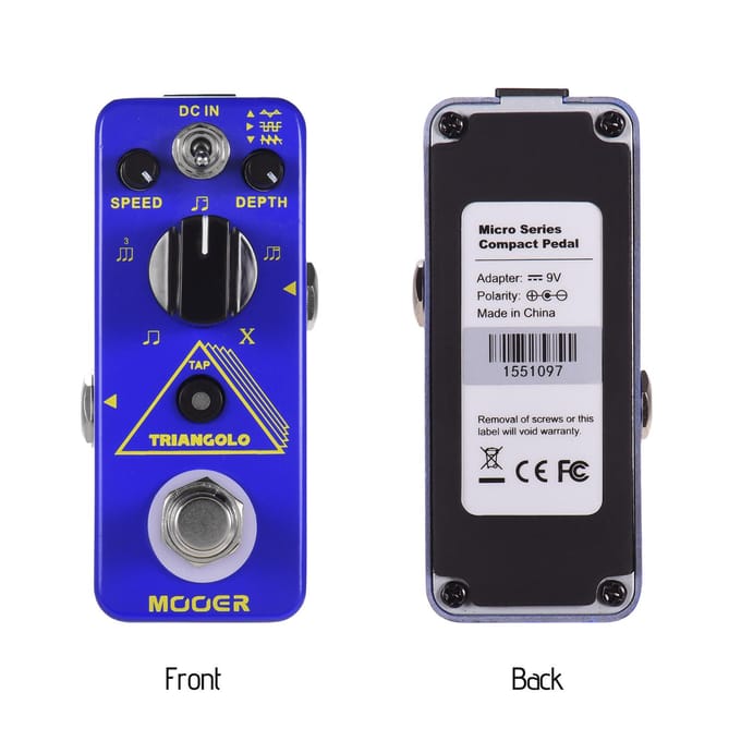 Mooer Triangolo Digitaal tremolopedaal Effectpedaal voor elektrische gitaar True Bypass Micro Series Compact blauw