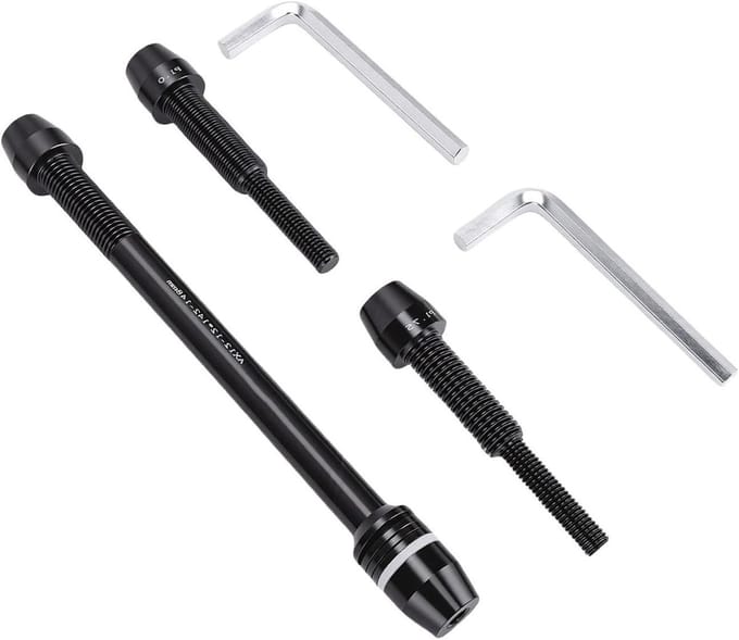 Fietstrainer Steekas - Adapter Fiets - Indoor Fietsen - Universele Compatibiliteit - 190x19 mm - Zilver