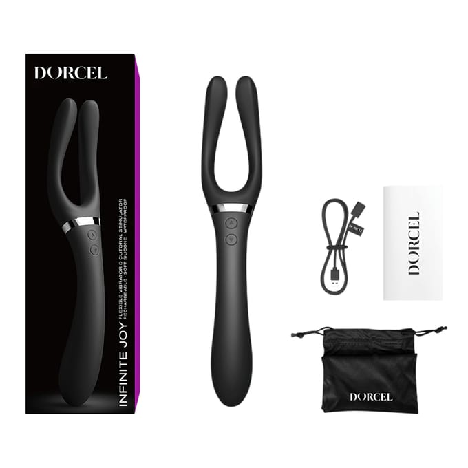 Dorcel - Infiniite Joy - Multi Vibrator - Met Twee 360° Flexibele Armen - Zwart