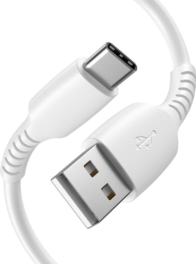 Usb-C kabel 1 Meter Wit - Usb-A naar usb-C - Oplaadkabel & Datakabel - Type C naar usb kabel - 5V / 2.4A