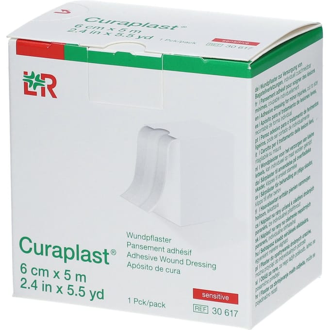 Curaplast Sensitive wondpleister 5m x 6cm 1 Rol