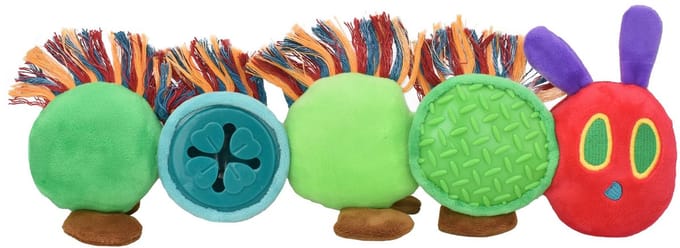 Eric Carle - Pluche - Rupsje Nooitgenoeg Met Treat Dispenser - 35,5 cm