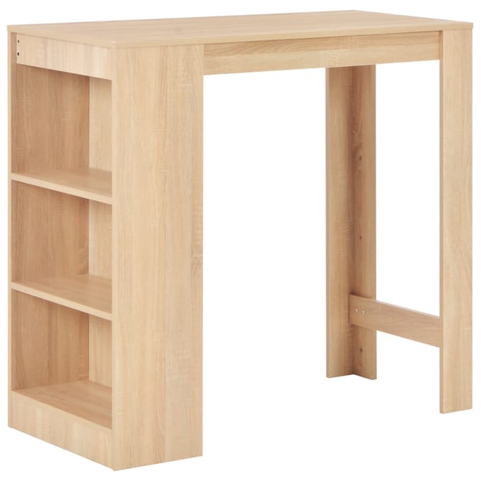 vidaXL - Bartafel - met - schap - 110x50x103 - cm - eikenkleurig