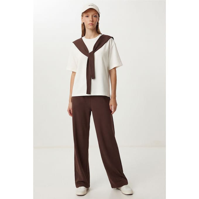 Kleurblokken Crew Neck Twee-delige Co-ord Set