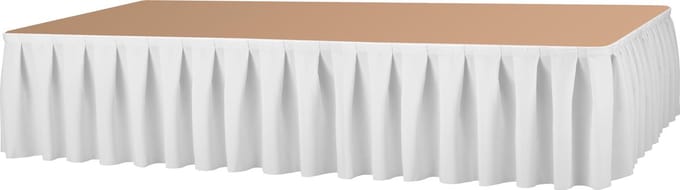Podiumrok Boxpleat 250% - wit - lengte 410cm