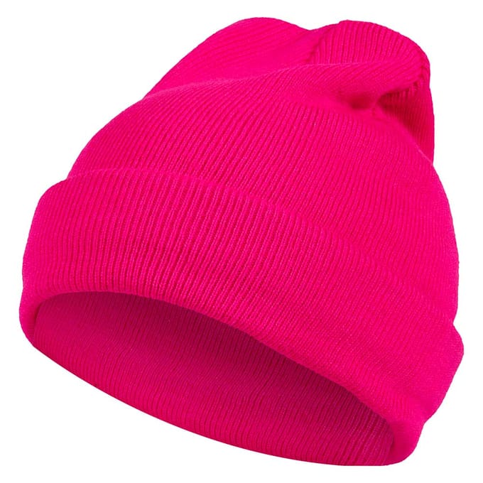 Apollo - Feest beanie fluor rose - One size - Muts heren - Muts dames - Carnavalsmuts - Warme muts - Neon muts - Gekleurde muts - Beanie dames - Beanie muts heren