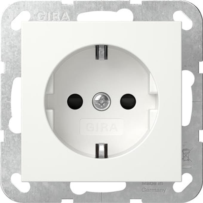 Gira Systeem 55 Schuko Veiligheid Plus Stopcontact - 445303