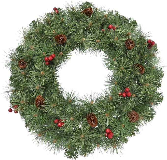 Black Box Trees Warth kerstkrans met decoratie - groen TIPS 115 - Ø60cm