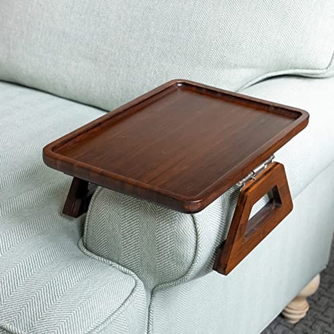 Bamboe Sofa Armtafel - Perfecte bijzettafel voor banken en fauteuils
