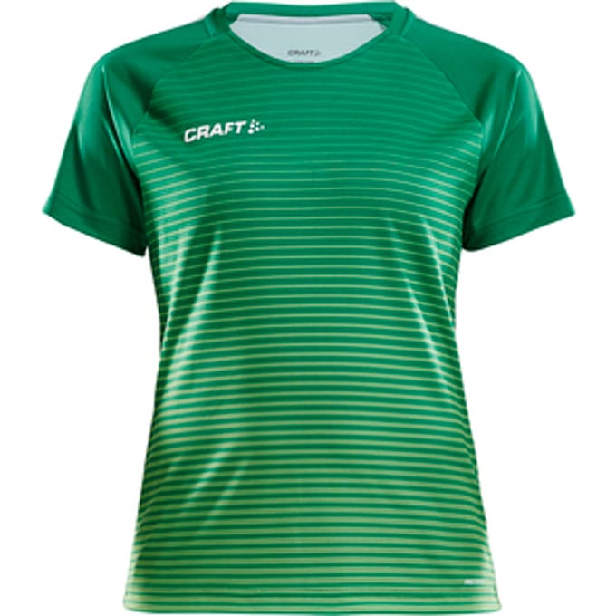 Craft Pro Control Stripe Shirt Korte Mouw Dames - Groen | Maat: M