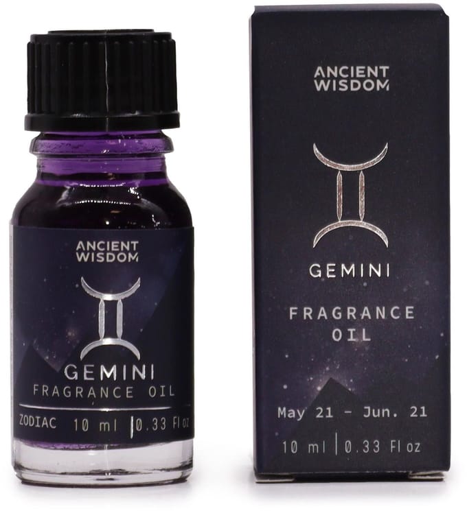 Ancient Wisdom - Zodiak Geurolie - Tweelingen - 10 ml - Bio Glitters