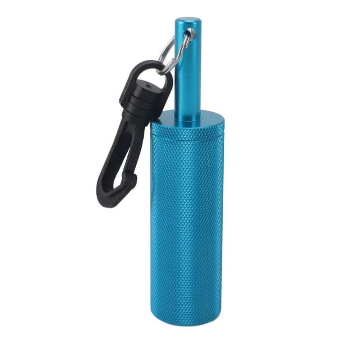 Signaalbel Duikstok Geluidsmaker Helder Geluid Aluminiumlegering Onderwater Shaker Bel met Clip Blauw blauw