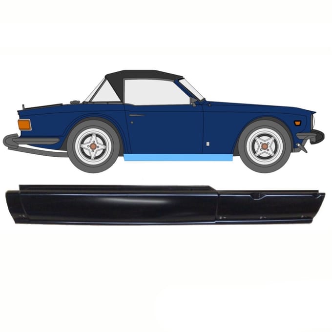 Volledige dorpel voor Triumph TR6 1969-1976 / Rechts