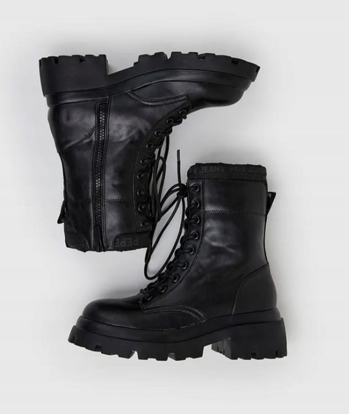 Pepe Jeans LOL PAD Serie - Dames Botki - Zwart - Met Logo