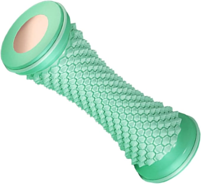 Voetmassagerol - Spierroller - Voetontspanning - Stimulerende massageballen - 18 x 8 x 5.5 cm - Grijs