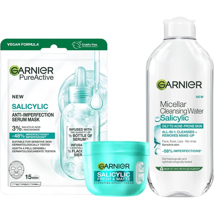 Garnier Salycilic Fresh & Matte 3-Step Bundle