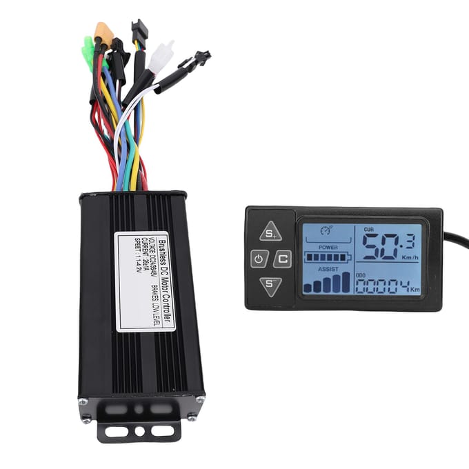 Elektrische Fiets Controller Kit 26A 3 Modes Sinus Controller S861 LCD Display Paneel voor Fiets Modificatie gray