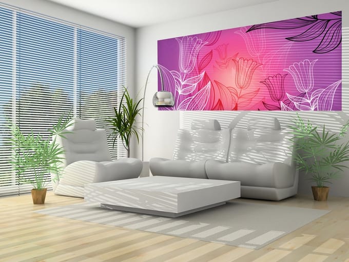 Flowers Pattern Nature Photo Wallcovering