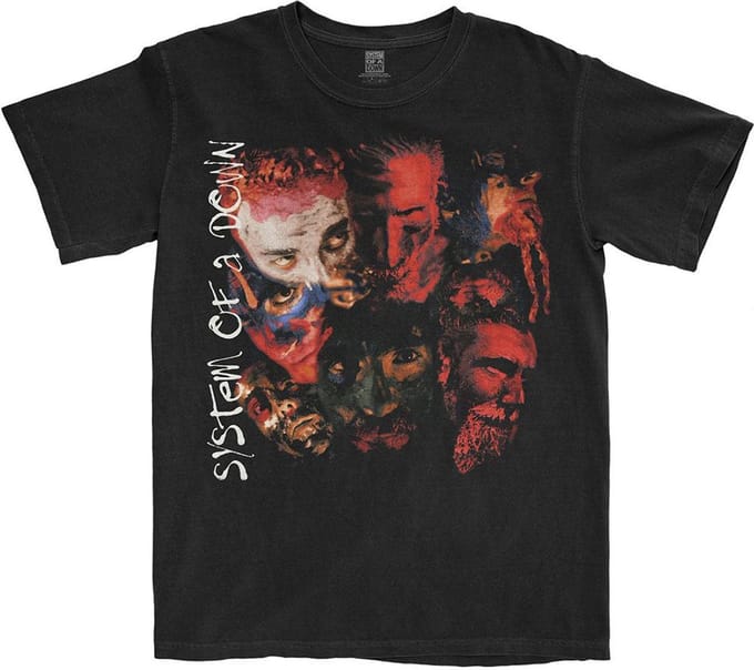 System Of A Down - Painted Faces 2 Heren Tshirt - XL - Zwart