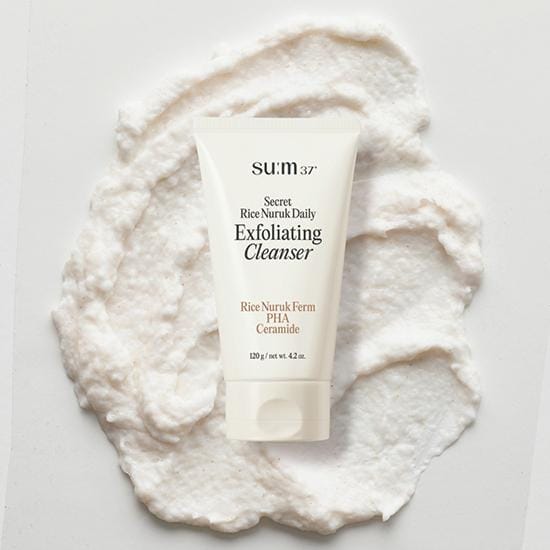 [Sum37] Secret Rice Nuruk Daily Exfoliating Cleanser 120g white