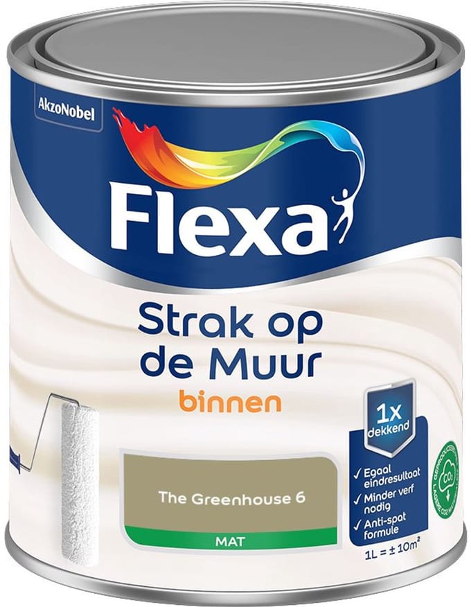 Flexa - Strak Op De Muur Binnen Mat - The Greenhouse 6 - Mengverf - 1 L