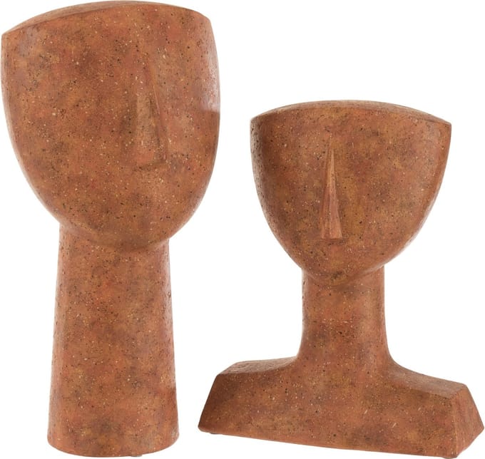 J-Line decoratie Figuur Leo - polyresin - terracotta