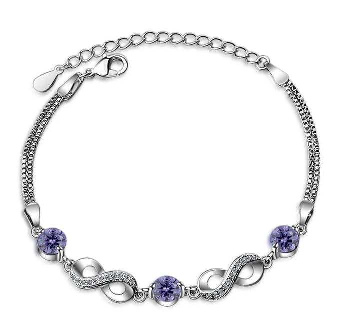 N3 Collecties 925 Sterling zilveren Infinity Chain Link verstelbare damesarmband