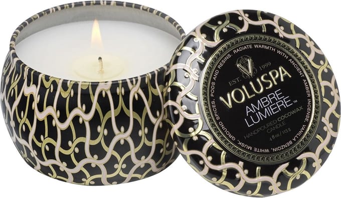 Voluspa Geurkaars Maison Noir Ambre Lumiere Mini Tin Candle 113gr