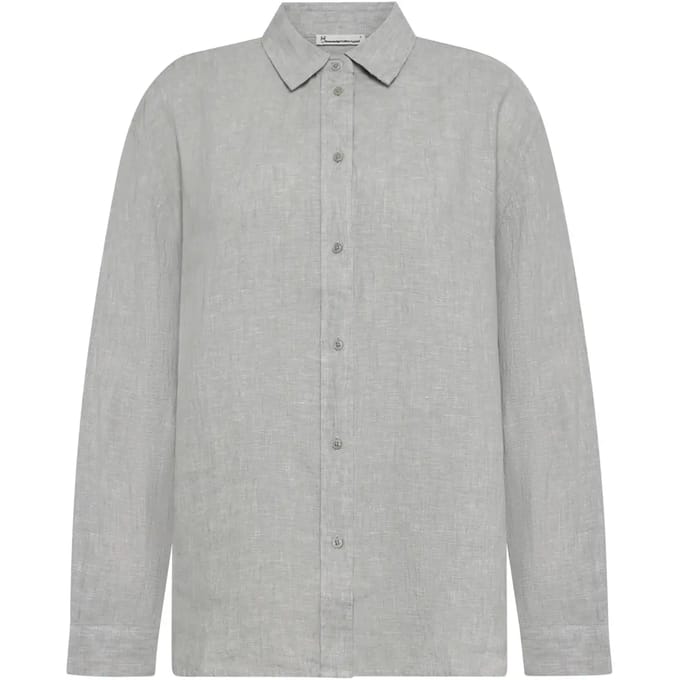 Dameshemd met lange mouwen KnowledgeCotton Apparel Loose Linen