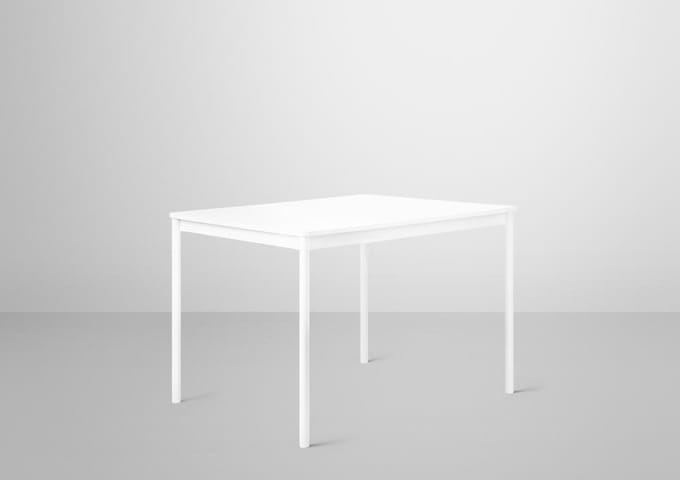 Muuto - Base tafel - wit laminaat - wit - gelakte kanten - S
