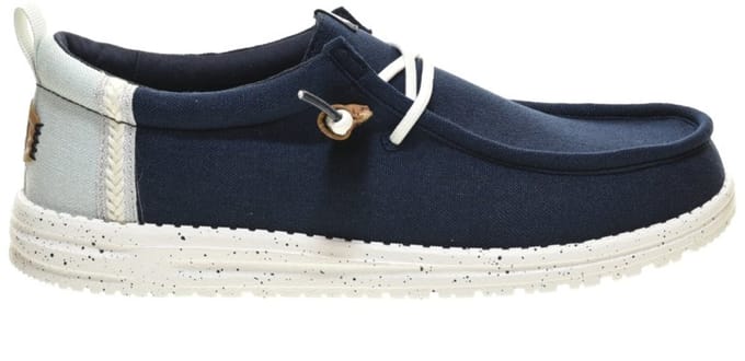 HEYDUDE - Wally Craft Linen - Heren - Instappers - Blauw