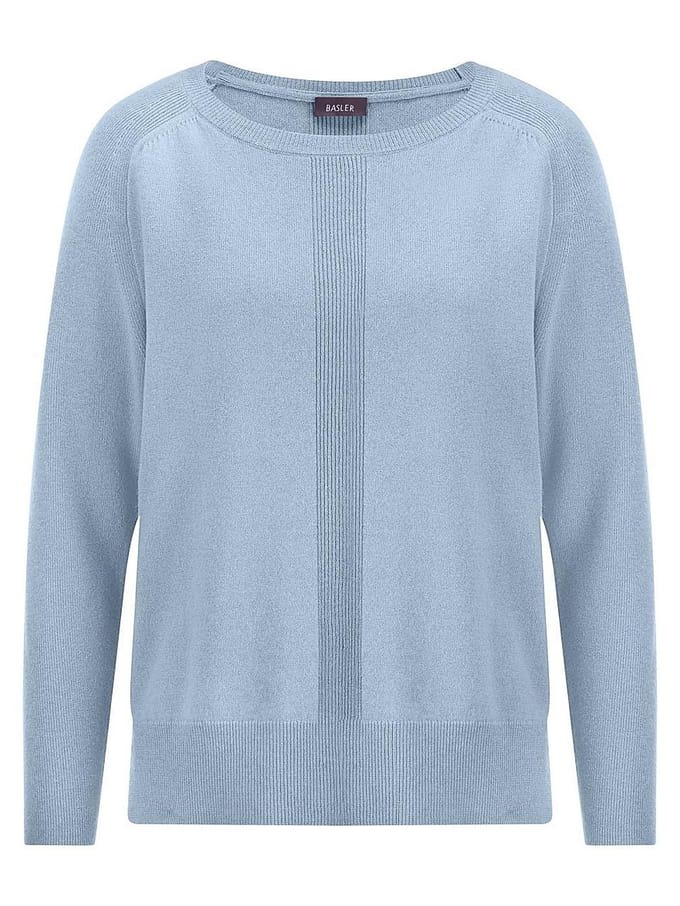 trui ronde hals Van BASLER blauw