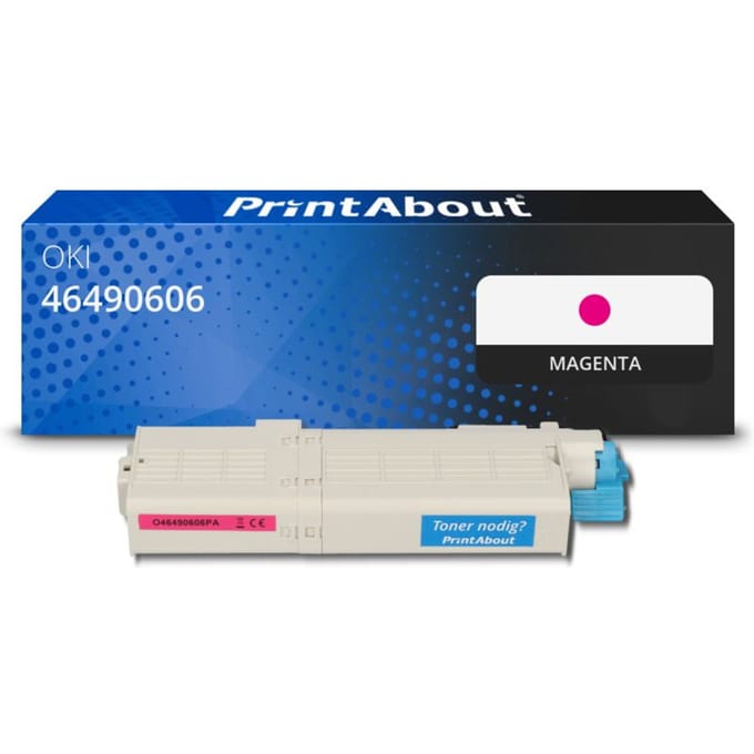 PrintAbout huismerk Toner 46490606 Magenta Geschikt voor OKI