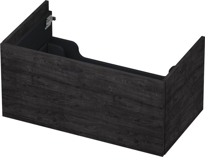 INK wastafelonderkast 1 lade greeploos push to open hout decor 80x45x38cm, houtskool eiken