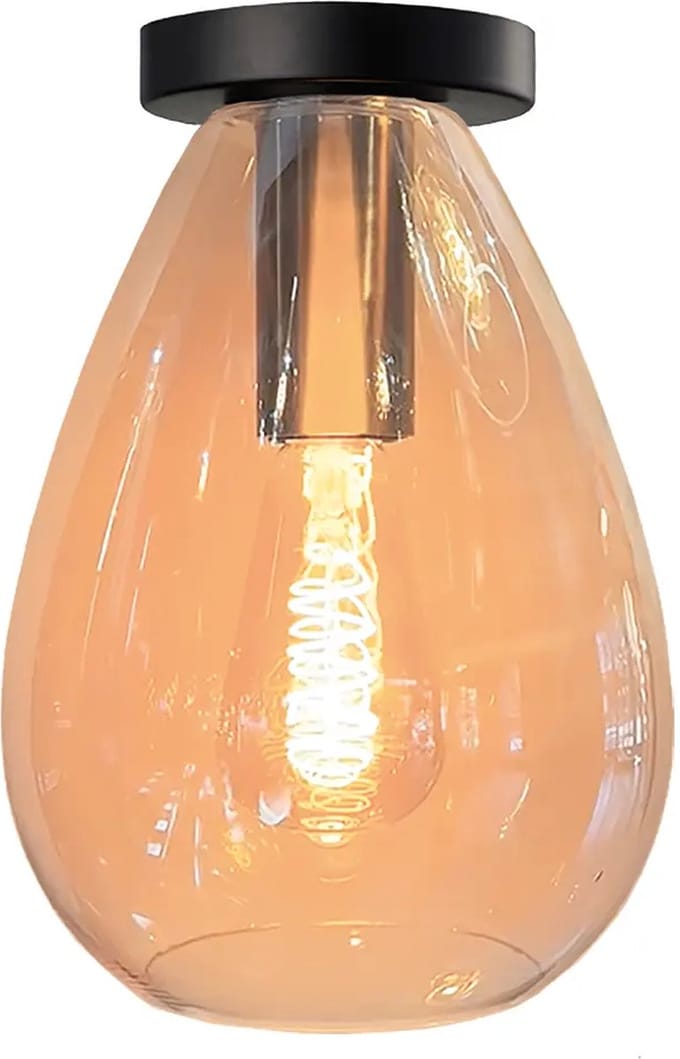 Freelight - Plafondlamp Dorato H 26 cm zwart goud