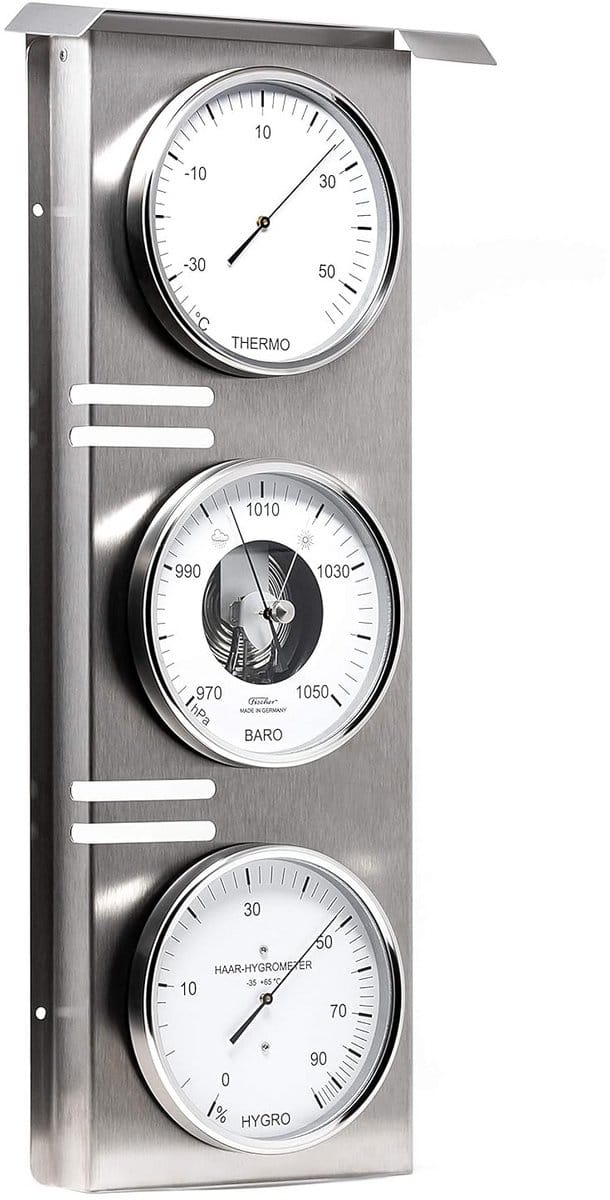 RVS Weerstation Buiten met Thermometer, Barometer en Hygrometer