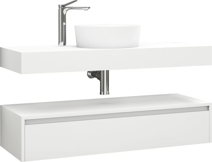 ALONI LINA wastafelonderkast – 120 cm – Mat wit