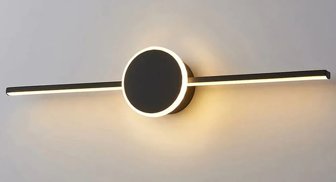 Toolight App850-1W Round Spiegelverlichting Zwart 81X11X12Cm