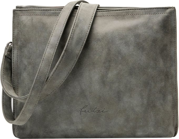 Fritzi aus Preußen Schoudertas Mimie02 Vintage Hobo Bag Anthra Grijs