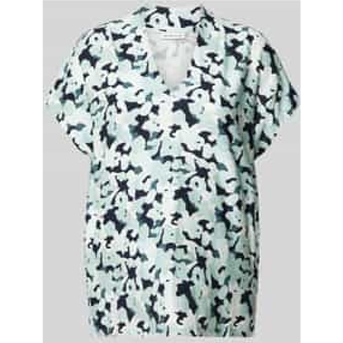 T-shirt met all-over motief en V-hals