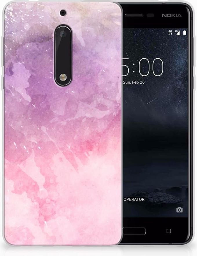 Hoesje maken Nokia 5 Pink Purple Paint